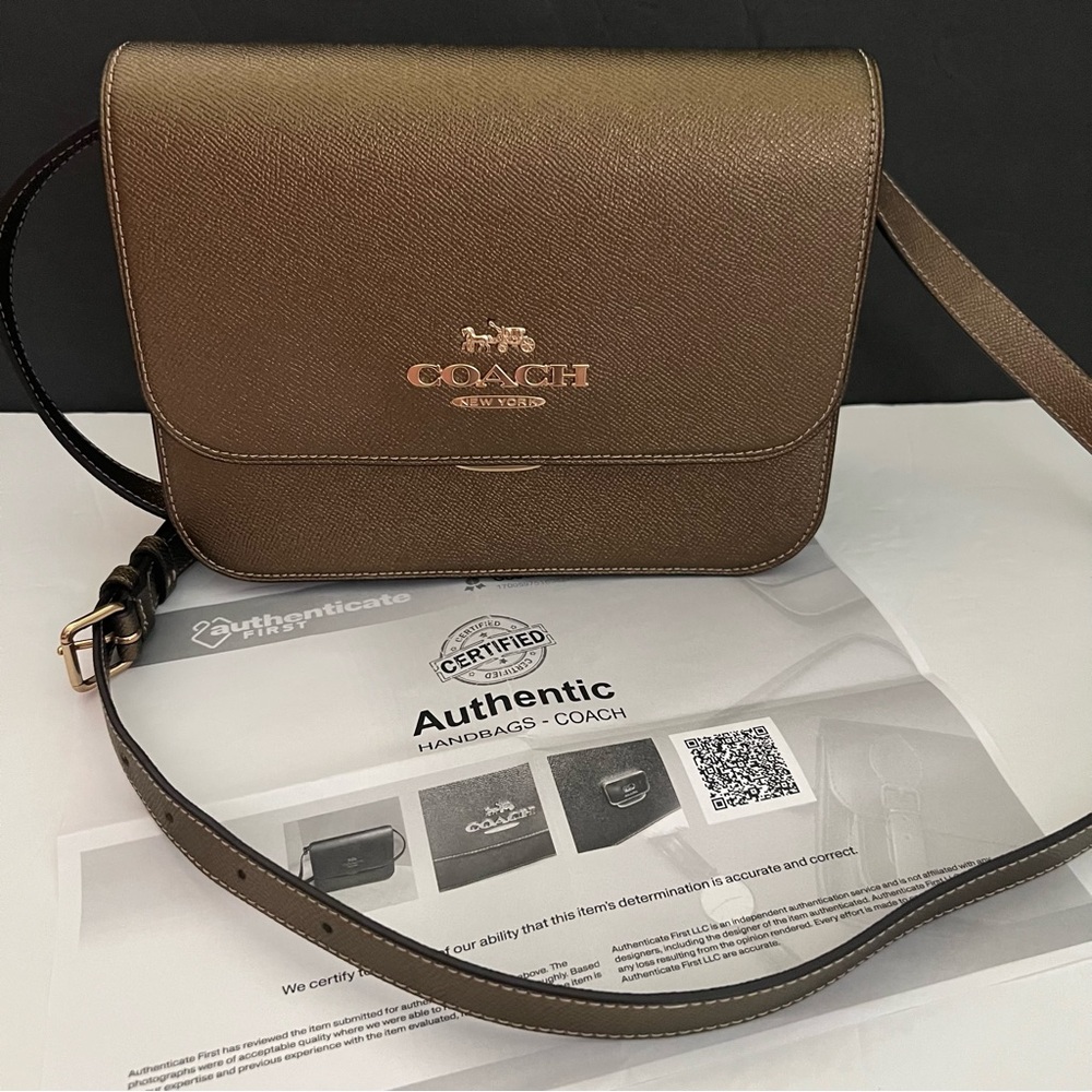 Coach Metallic Brown Crossbody Bag